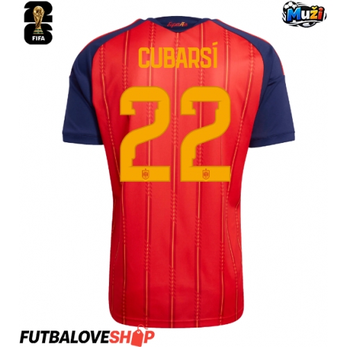 Dres Španielsko Pau Cubarsi #22 Domáci MS 2026 Krátky Rukáv